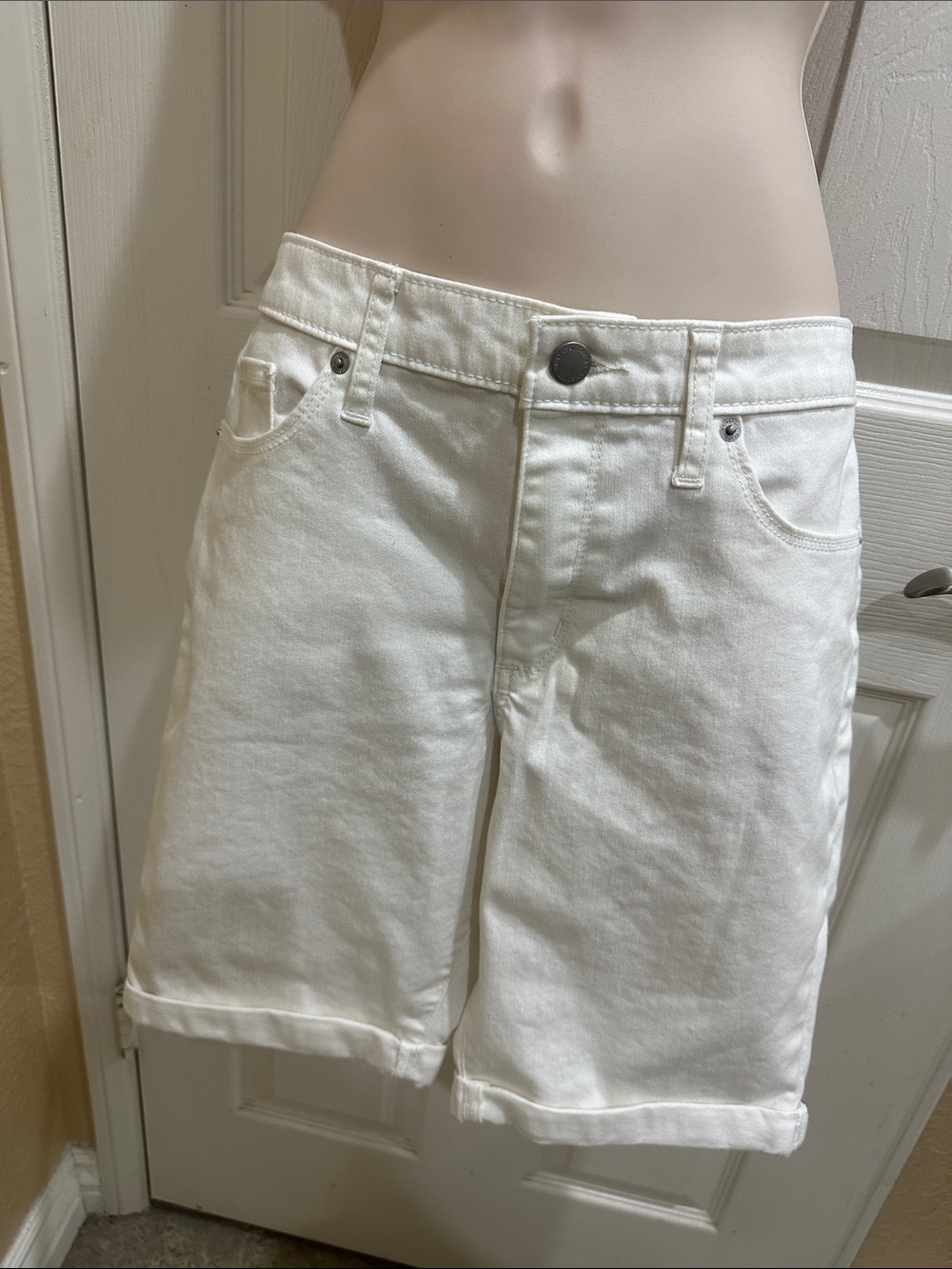 Universal Thread White Denim Cuffed Shorts